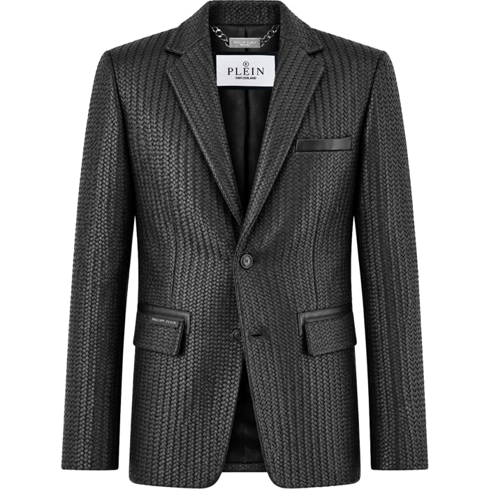 PHILIPP PLEIN Blazer de cuero