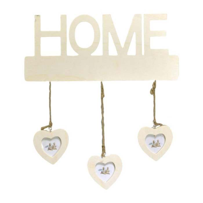 Portafoto da muro home con cuori multiplo 3 foto cm30xh35x1