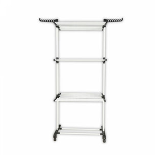 Séchoir multifonctions 20m d'étendage blanc et noir Herzberg HG8034-BW