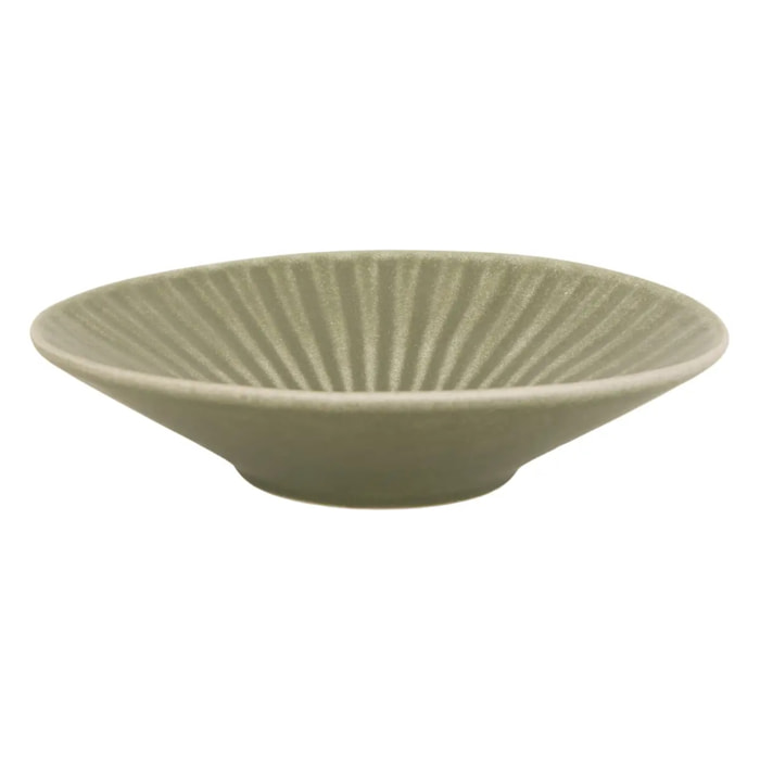 Lot de 4 Assiette creuse Nyero ronde D.21cm vert