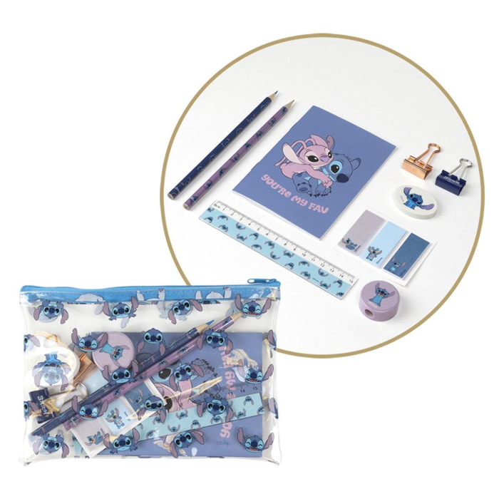 Set papelería escolar stitch