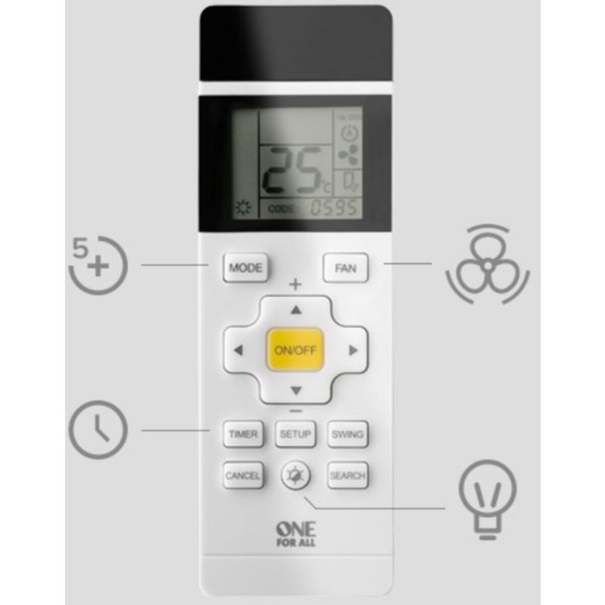 Télécommande ONE FOR ALL Universelle pour Climatisation