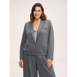 Fiorella Rubino - Blazer crop in Punto Milano - Grigio