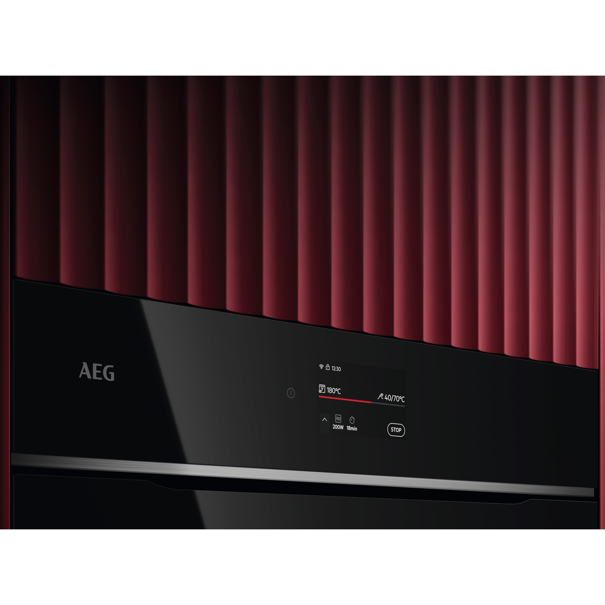 AEG Horno compacto 8000 MealAssist con Display CookSmart Touch 4,3 '', con WiFi TK8NK721B