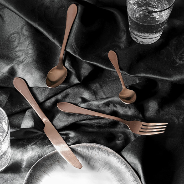 Couverts Cucina 16 pièces cuivre Kare Design