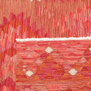 Tapis kilim géométrique, tissé plat en laine, USADE