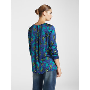 Elena Mirò - Blusa estampada - Azul