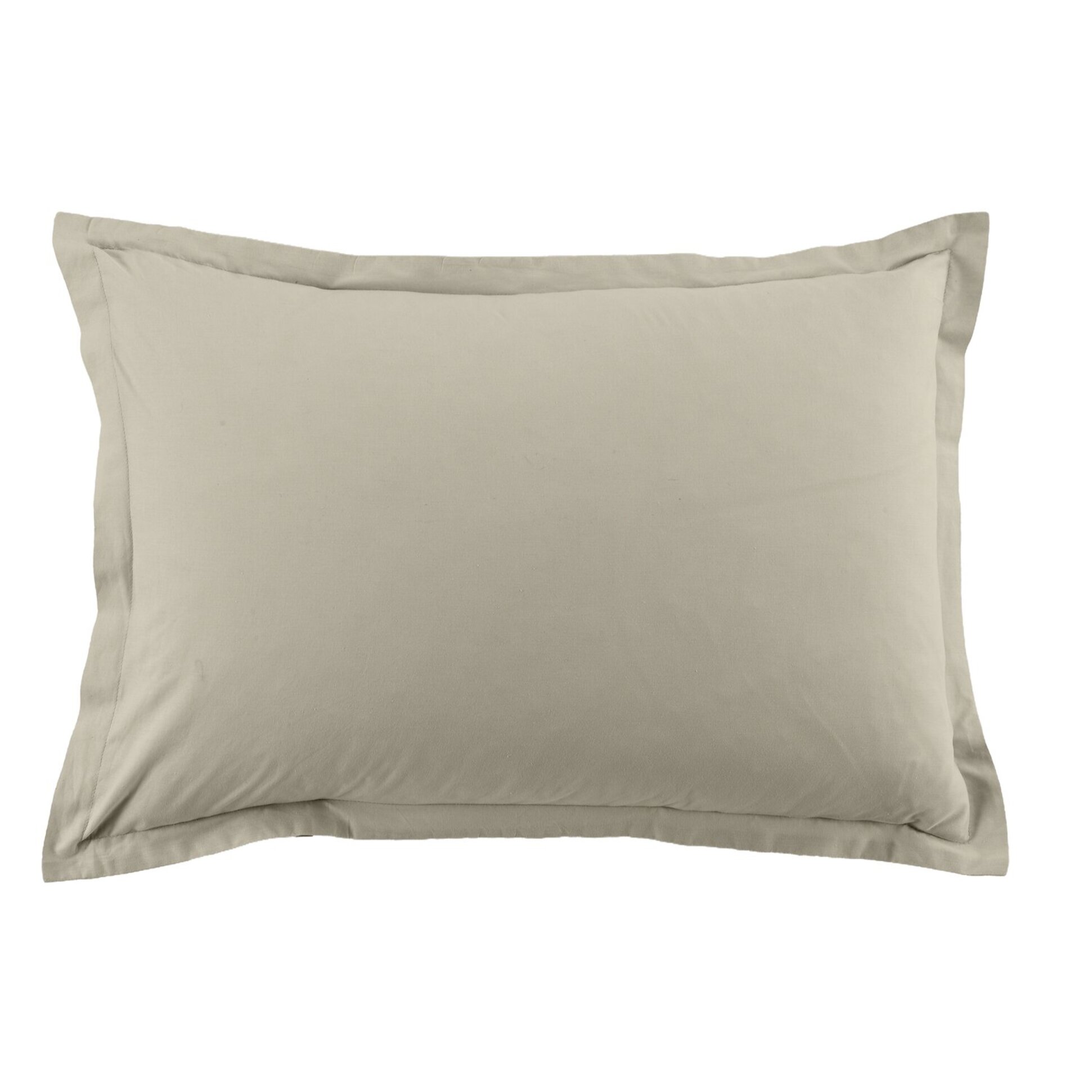 Lot de 2 taies d'oreiller 100% coton 57fils latte