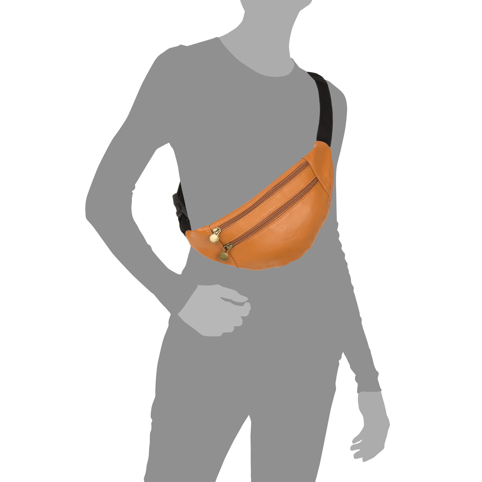 Clara Riñonera de moda Unisex.Piel auténtica Sauvage