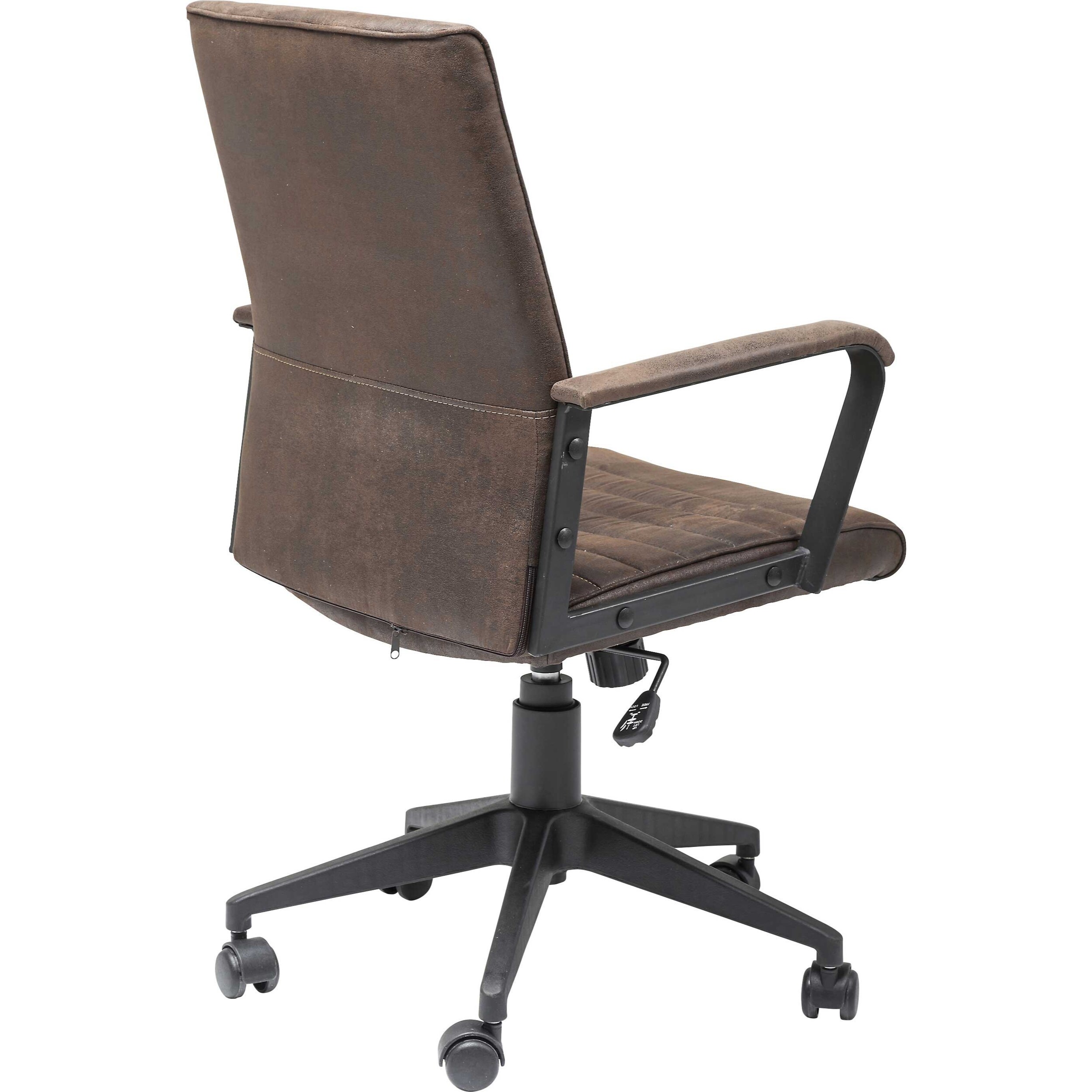 Chaise de bureau pivotante Labora marron foncé Kare Design