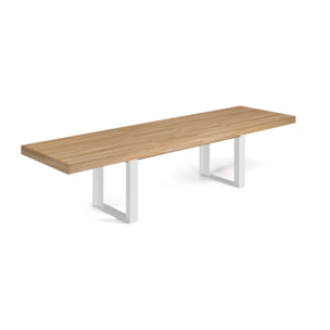 Table repas extensible Brixton - Bois - Blanc