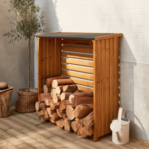Abri bûches bois de sapin (lot de 2) MERISIER