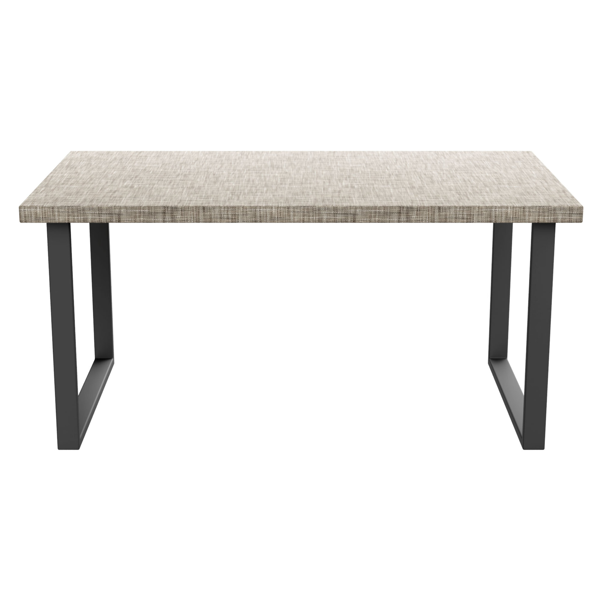 Fabri - Ripiano per Tavolo da Pranzo Rettangolare 220x100x5 cm in Legno Multistrato Finitura Grigio Testurizzato