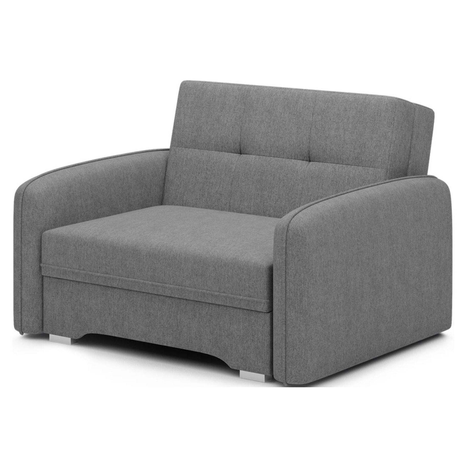 Michelle - fauteuil convertible avec coffre en velours - Gris