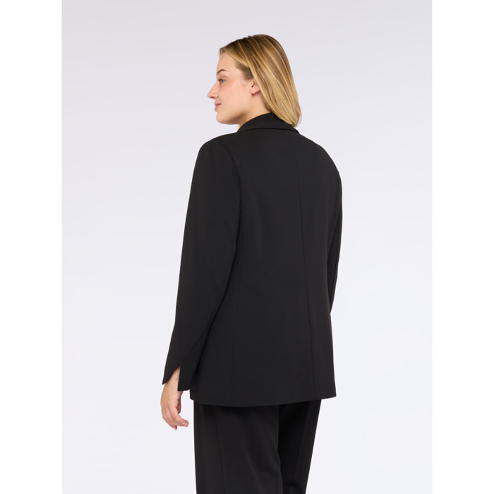 Fiorella Rubino - Blazer ajustado en tejido elástico - Negro