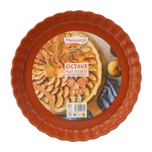Tourtière D29cm en grès terracotta OCTAVE