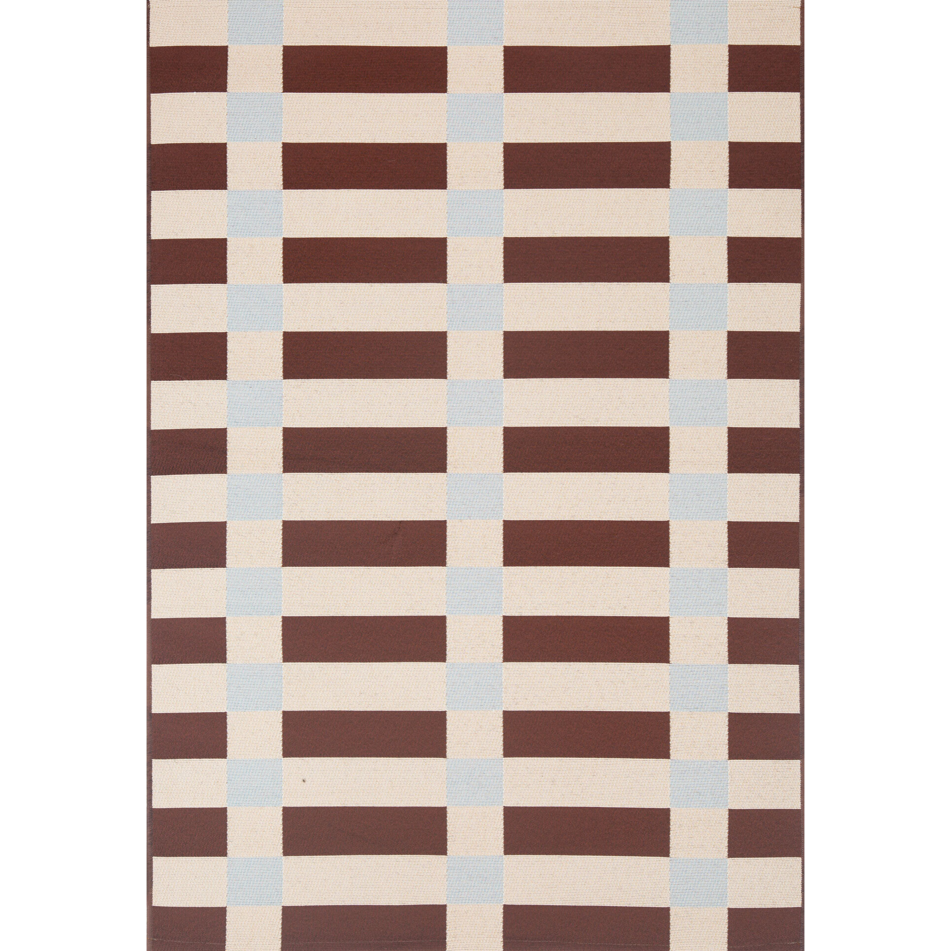 RIVIERA - Tapis intérieur/extérieur à motif carreaux bleu