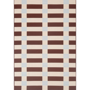 RIVIERA - Tapis intérieur/extérieur à motif carreaux bleu