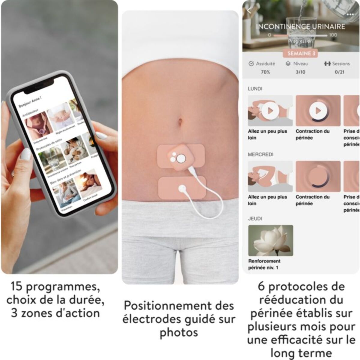 Appareil électrostimulation BLUETENS Pinktens Electrostimulation et Kegel guidés
