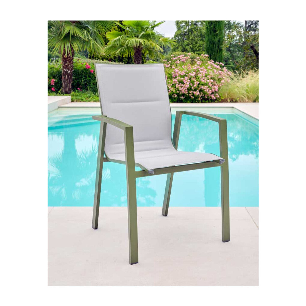 Ensemble table et chaises de jardin  - Vert Mélèze - NAIROBI
