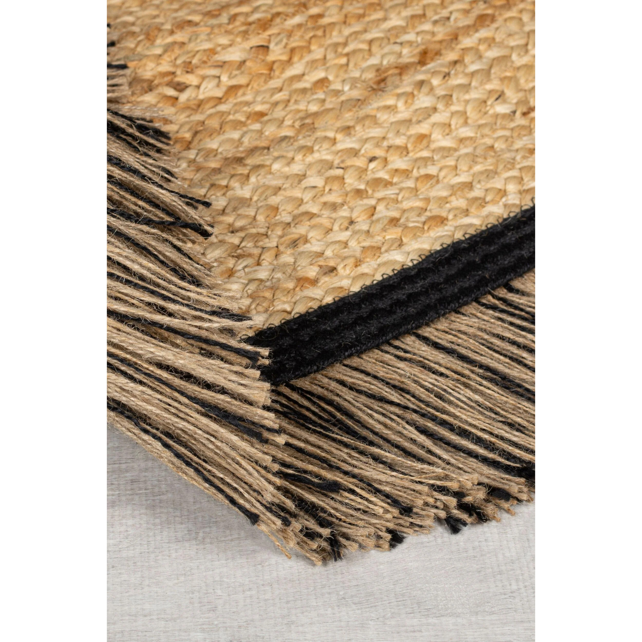 Tapis en jute KAHANA Noir