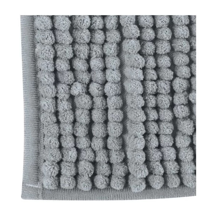 Tapis de bain Microfibre CHENILLE 50x80cm Gris Clair MSV