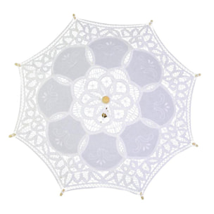 Ombrello in pizzo bianco cmø60x44