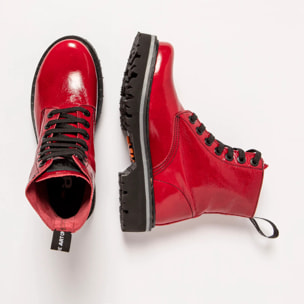 Botines 1166 PATENT FLASH RED / MARINA color Red
