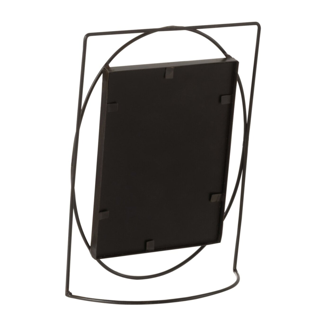 J-Line cadre photo Rectangle - métal/verre - marron foncé - large