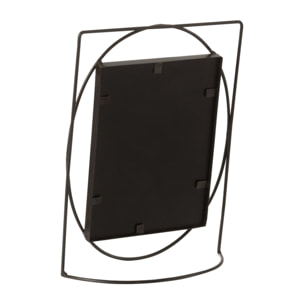 J-Line cadre photo Rectangle - métal/verre - marron foncé - large