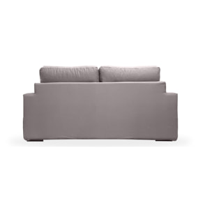 Canapé 2 pl TRESSIN 170 cm fixe tissu coton Gris Clair - 100% déhoussable - Fab. France