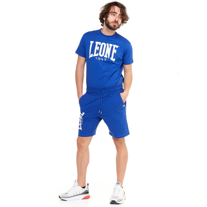 Pantalón corto de hombre con gran logo Leone Basic