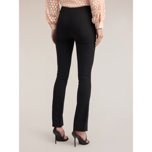 Motivi - Pantaloni slim in cady con spacco - Nero