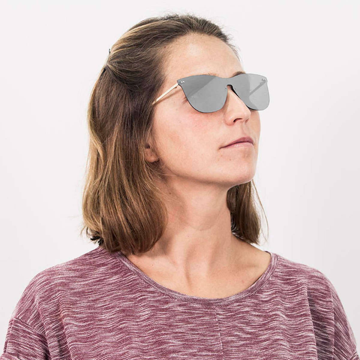 Gafas de sol PALO ALTO ARLES - Plana espacial revo plata / Gris espacial y patillas de metal dorado