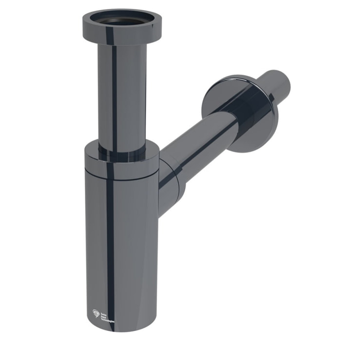 Dark siphon de lavabo design métal 5/4 DN32, gun métal (SATAUSDA)