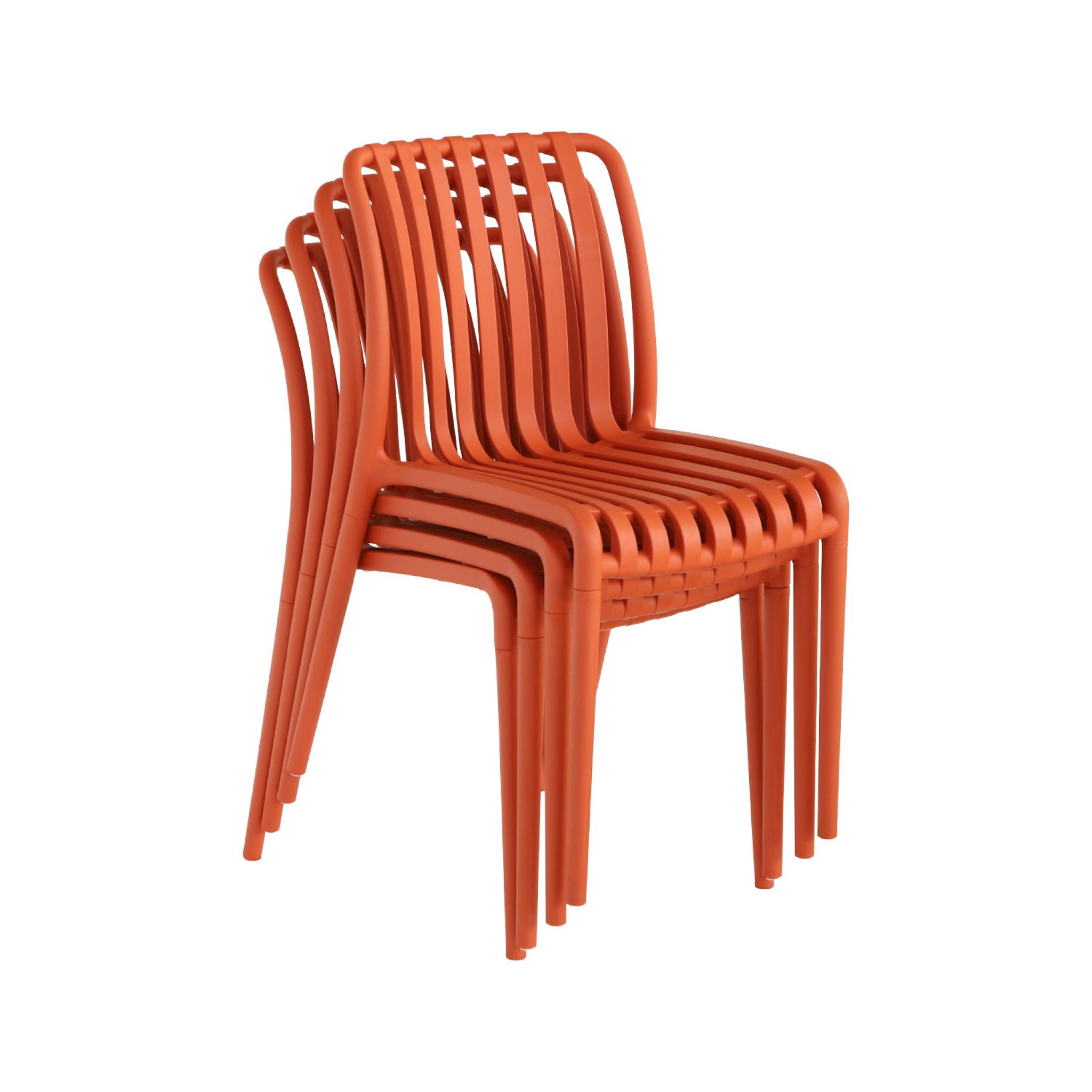 Chaise de jardin empilable plastique (lot de 4) AGATHE CHAISES