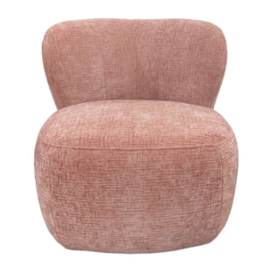 Fauteuil bas arrondi et enveloppant en tissu - 6 variations - BERRY