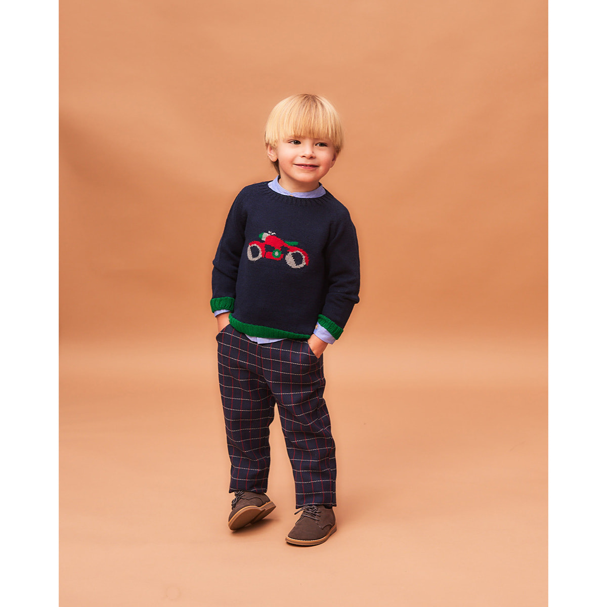 PANTALÓN CUADRO VENTANA ROJO