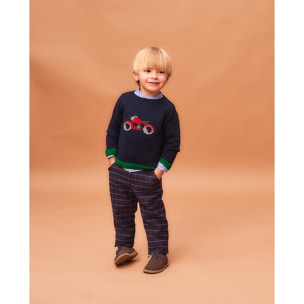 PANTALÓN CUADRO VENTANA ROJO