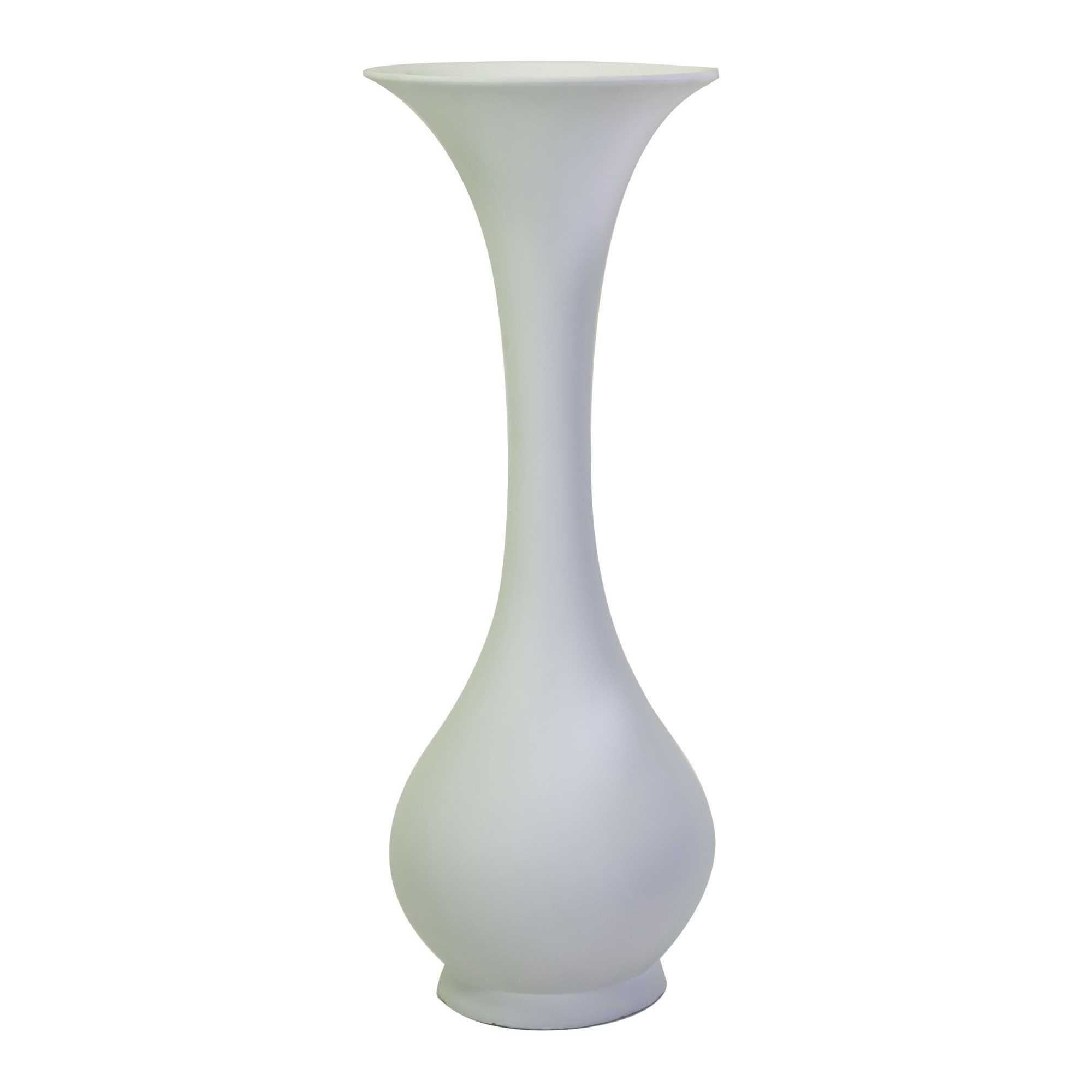 Portavaso in resina bianco opaco cm ø45h122