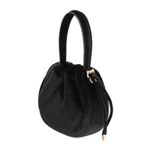 Mini bag nera in velluto