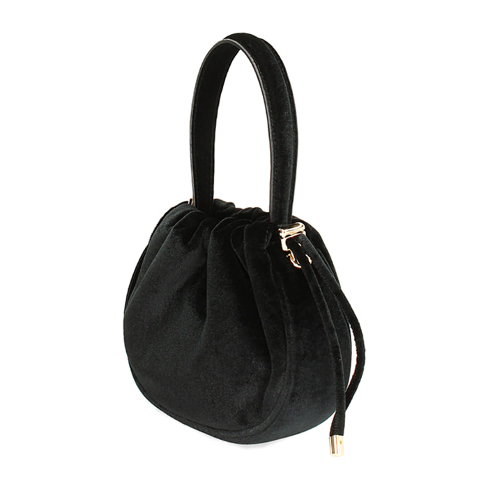 Mini bag nera in velluto