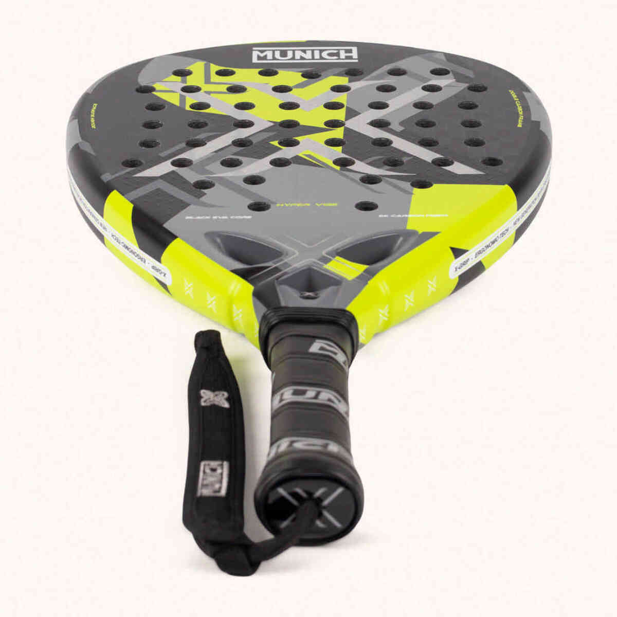 MUNICH HYPER VIBE Pala de pádel de potencia explosiva con fibra de carbono 6K y formato diamante