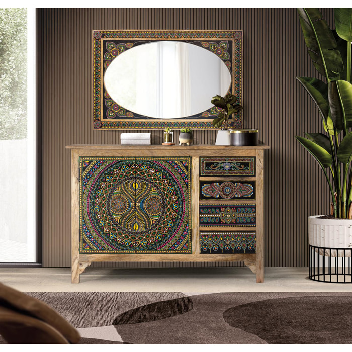 Aparador de Madera de Mango Estilo Étnico Moderno