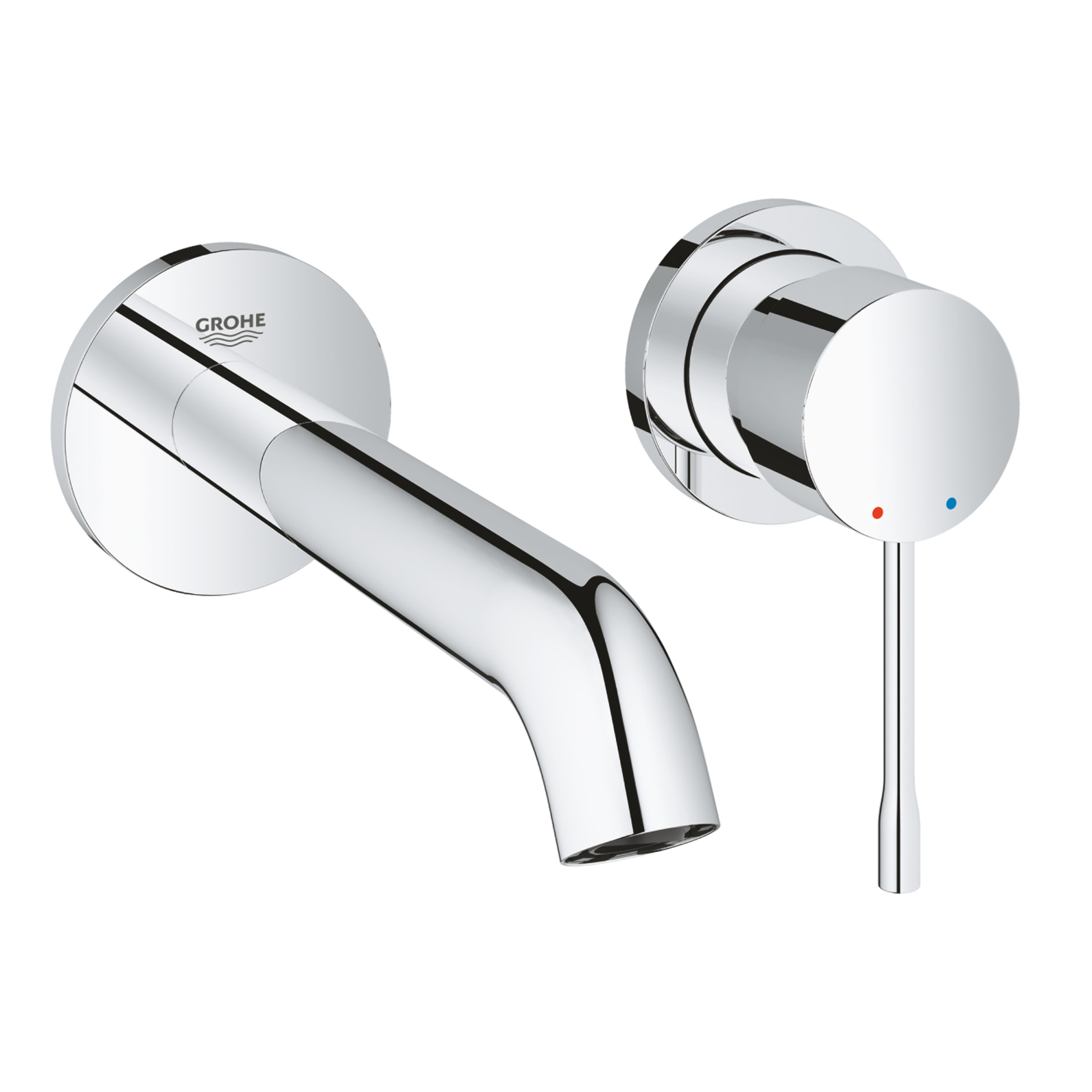 Mitigeur monocommande 2 trous lavabo Essence, Taille M, chromé