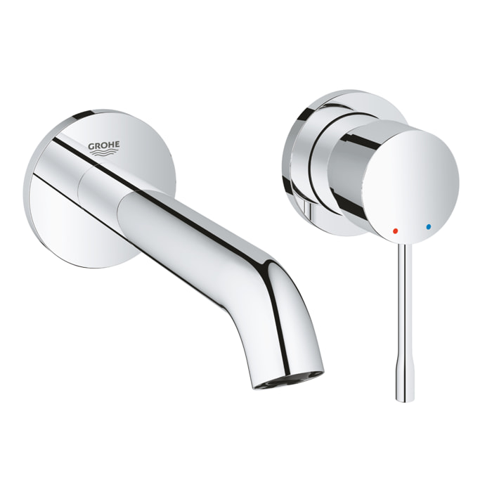 Mitigeur monocommande 2 trous lavabo Essence, Taille M, chromé