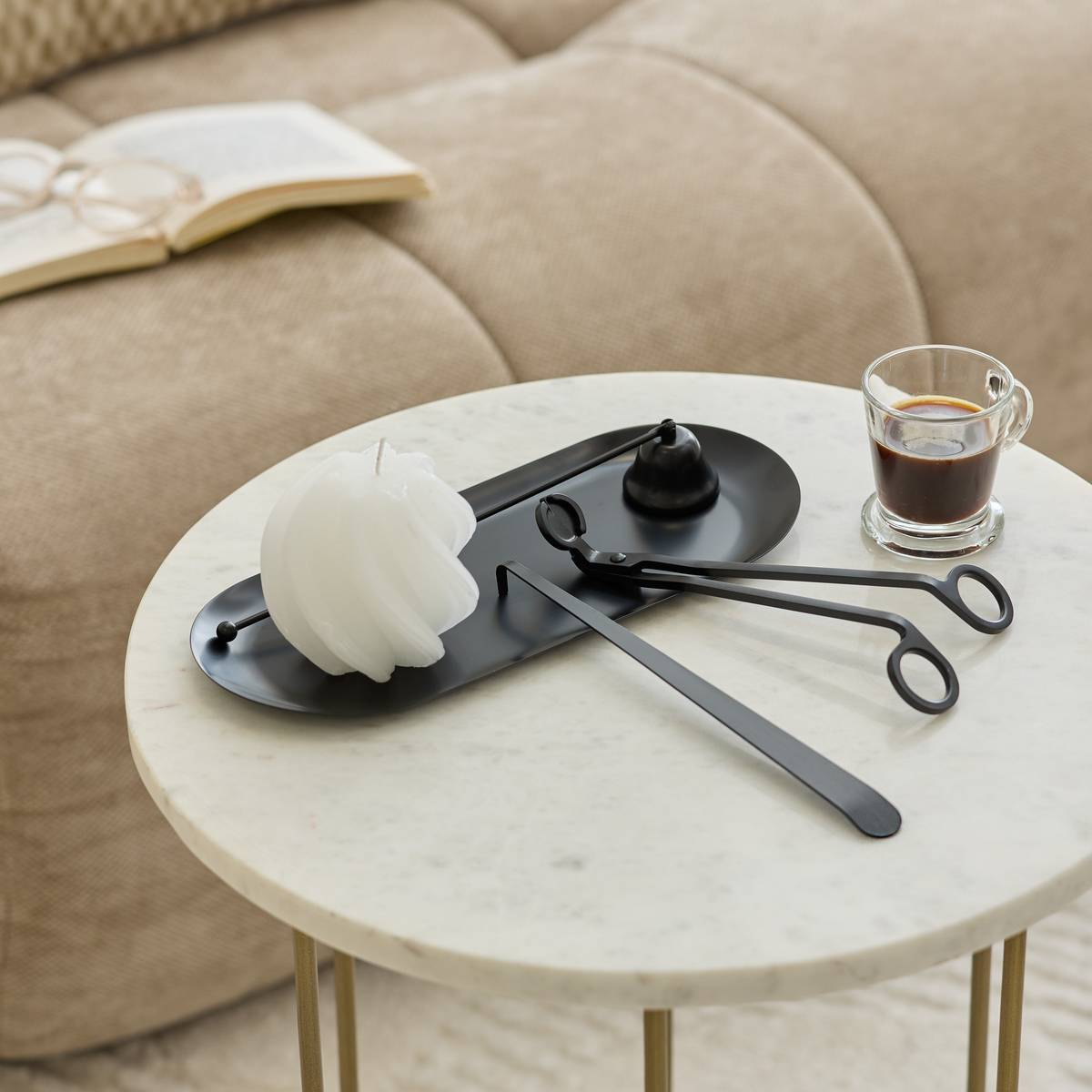 Kit entretien bougie Zélie 3 pièces noir