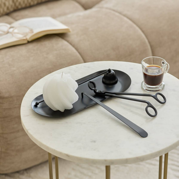 Kit entretien bougie Zélie 3 pièces noir