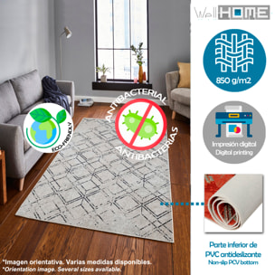 Alfombra de Poliester estampada 80 x 150cm