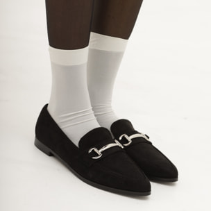 MOCASSINO MORSETTO A PUNTA CHOCOLA' NERO